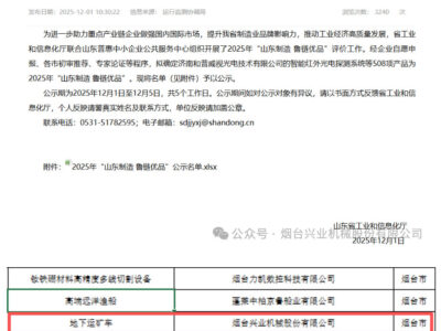 Bonne nouvelle ! Xingye Machinery sélectionné dans « Fabriqué au Shandong · Produits d'Excellence de la Chaîne Industrielle », témoignant de sa solide force technique.